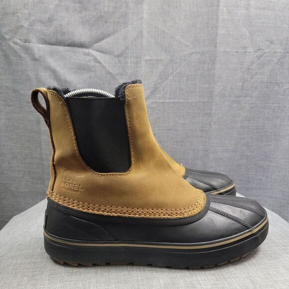 Sorel Cheyanne Metro Chelsea Waterproof Winter Boots Tan Elk Men\'s SZ 9.5 main image 5